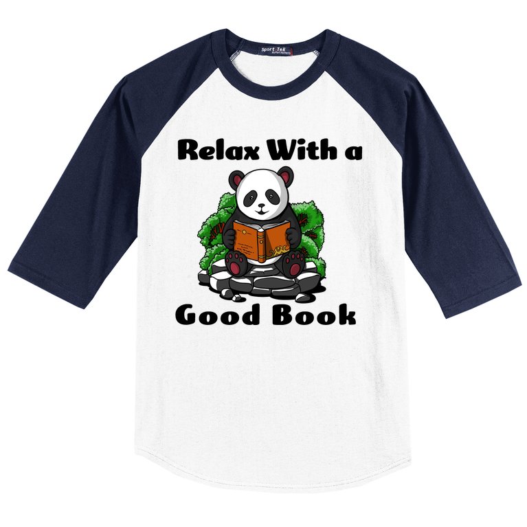 Relax With A Book Cute Panda Baseball Sleeve Shirt