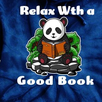 Relax With A Book Cute Panda Tie Dye Hoodie