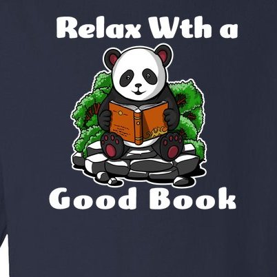Relax With A Book Cute Panda Toddler Long Sleeve Shirt