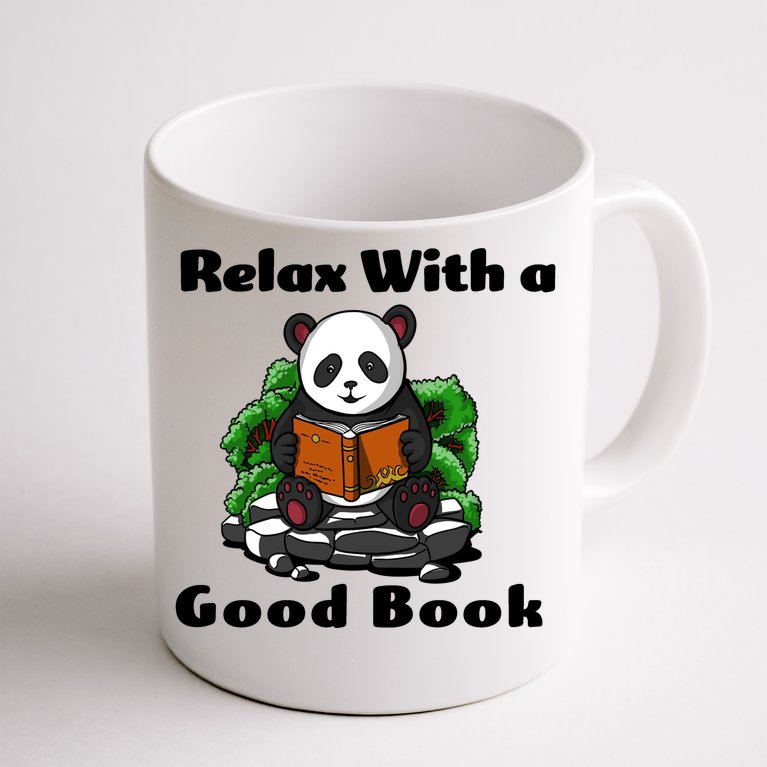 Relax With A Book Cute Panda Coffee Mug