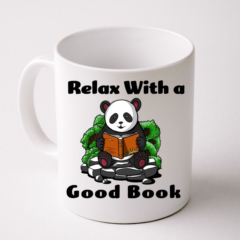 Relax With A Book Cute Panda Coffee Mug