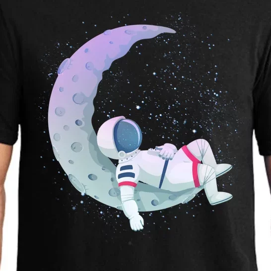 Relaxing Astronaut On The Moon Pajama Set