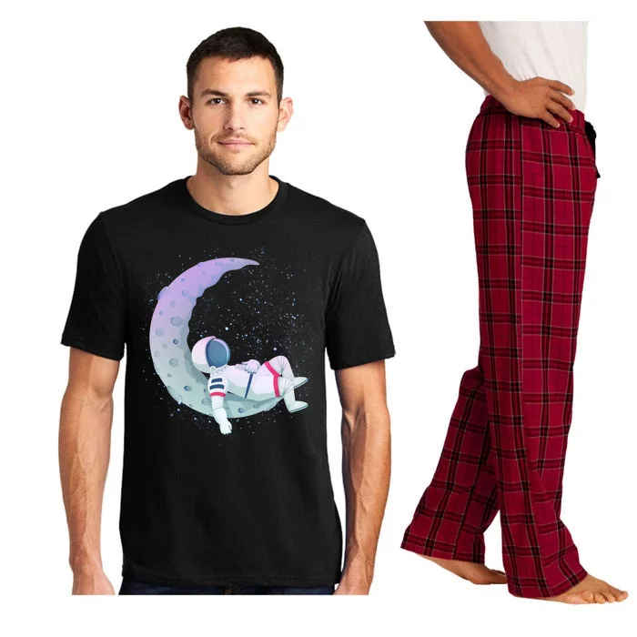 Relaxing Astronaut On The Moon Pajama Set