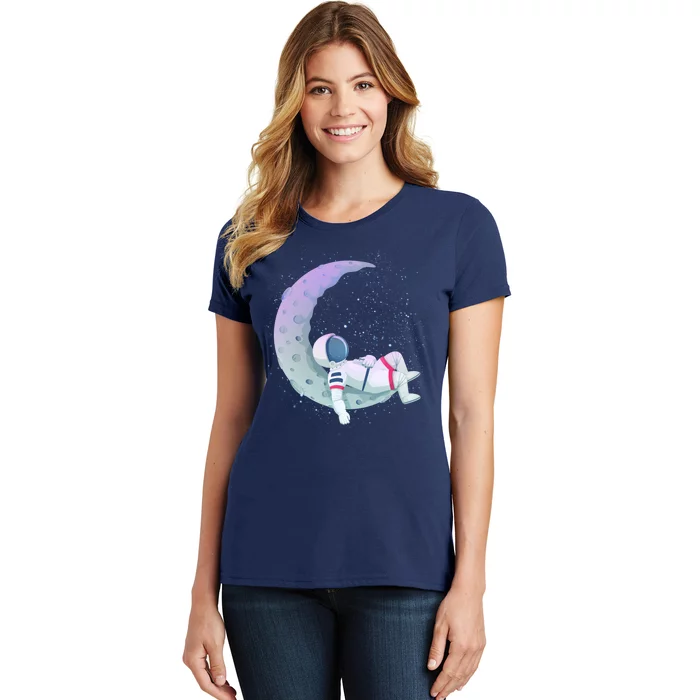 Relaxing Astronaut On The Moon Women's T-Shirt