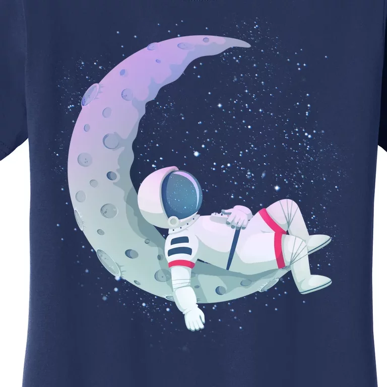 Relaxing Astronaut On The Moon Women's T-Shirt