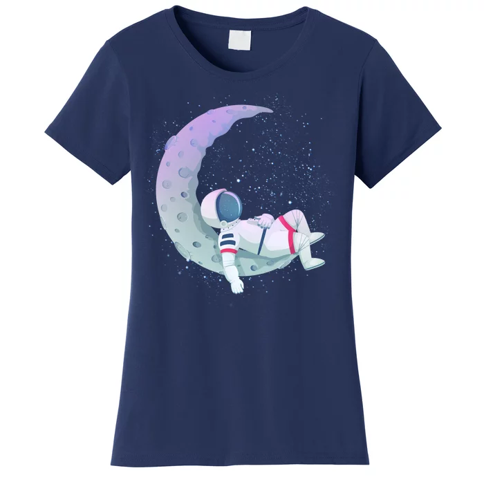 Relaxing Astronaut On The Moon Women's T-Shirt