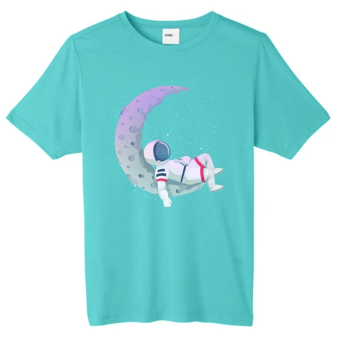 Relaxing Astronaut On The Moon ChromaSoft Performance T-Shirt