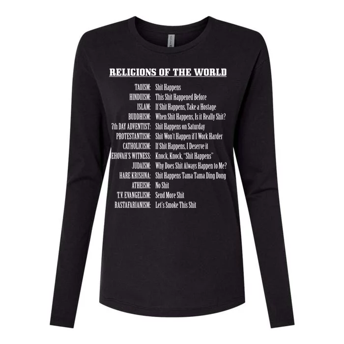 Religions Of The World Womens Cotton Relaxed Long Sleeve T-Shirt