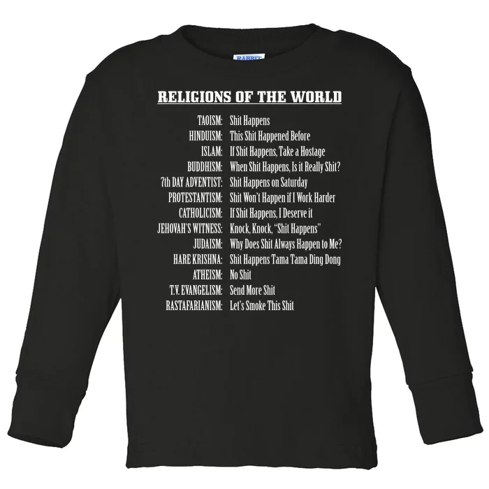 Religions Of The World Toddler Long Sleeve Shirt