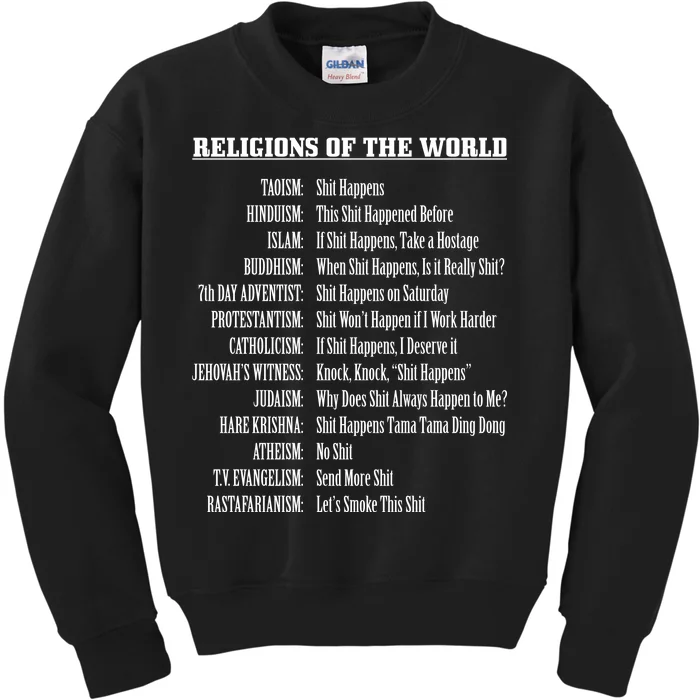 Religions Of The World Kids Sweatshirt