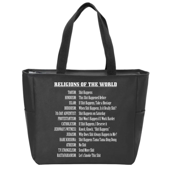 Religions Of The World Zip Tote Bag