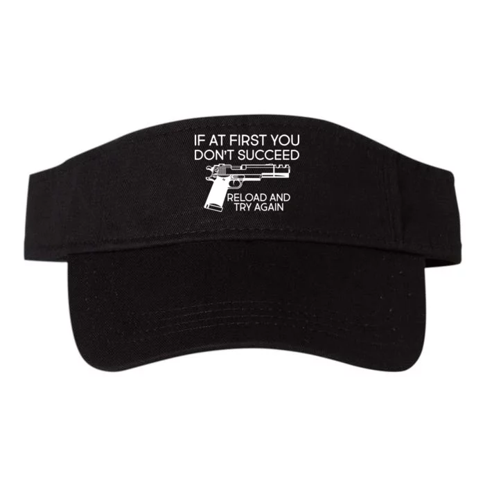 Reload and Try Again Funny Gun Valucap Bio-Washed Visor