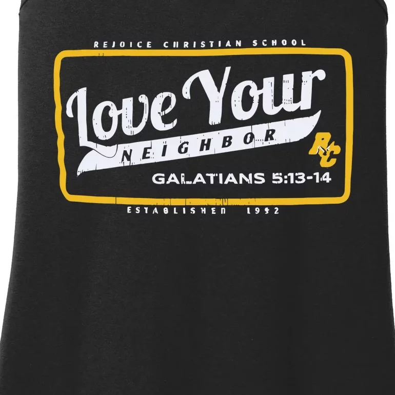 Rejoice Eagles Mascot Love Your Neighbor Galatians Ladies Essential Tank