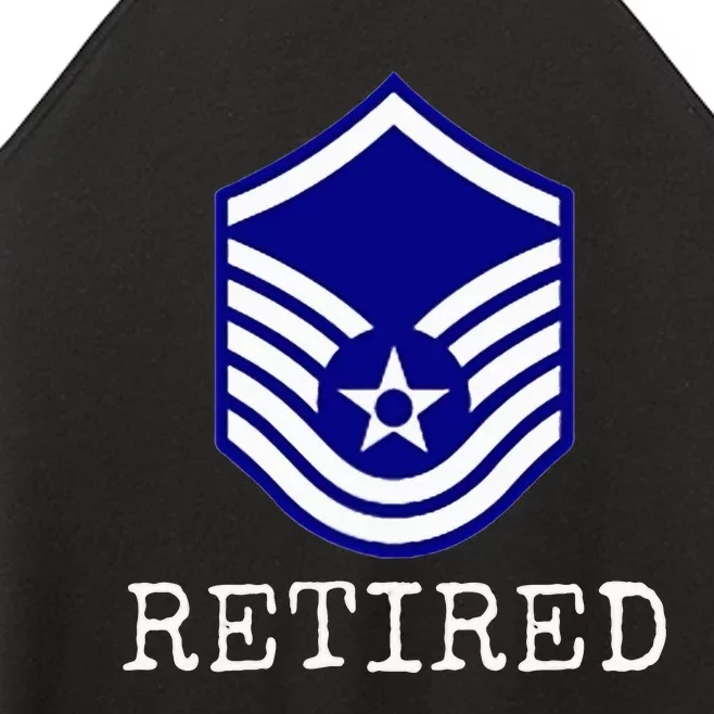 Retired E7 Master Sergeant Women’s Perfect Tri Rocker Tank