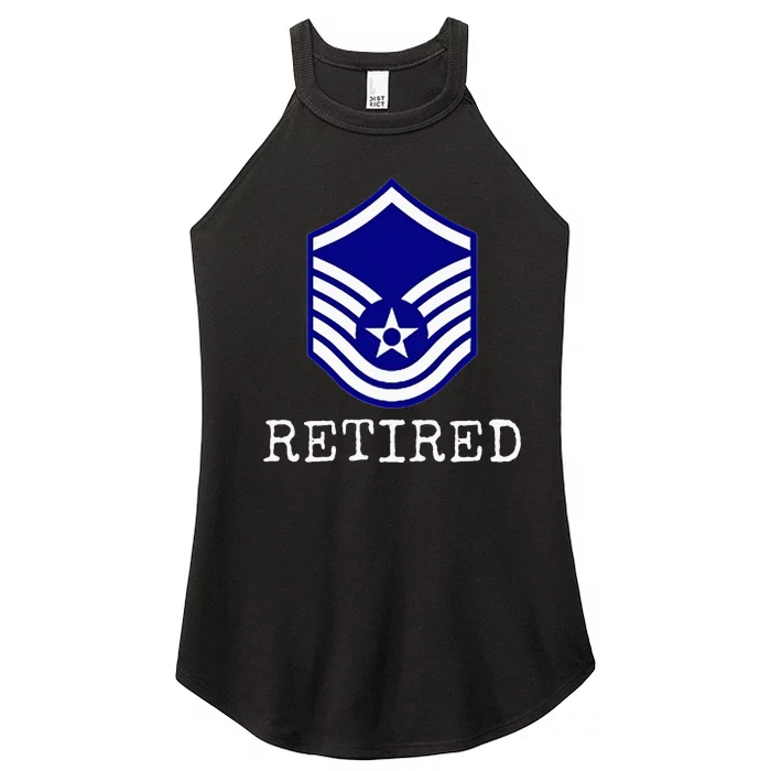 Retired E7 Master Sergeant Women’s Perfect Tri Rocker Tank