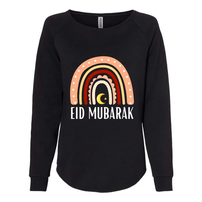 Rainbow Eid Mubarak Gift For Ramadan Mubarak Womens California Wash Sweatshirt