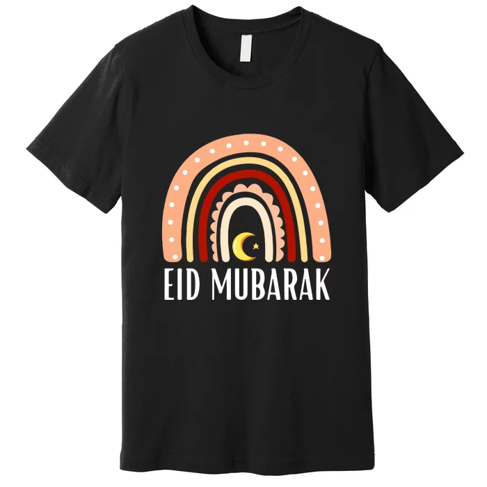 Rainbow Eid Mubarak Gift For Ramadan Mubarak Premium T-Shirt