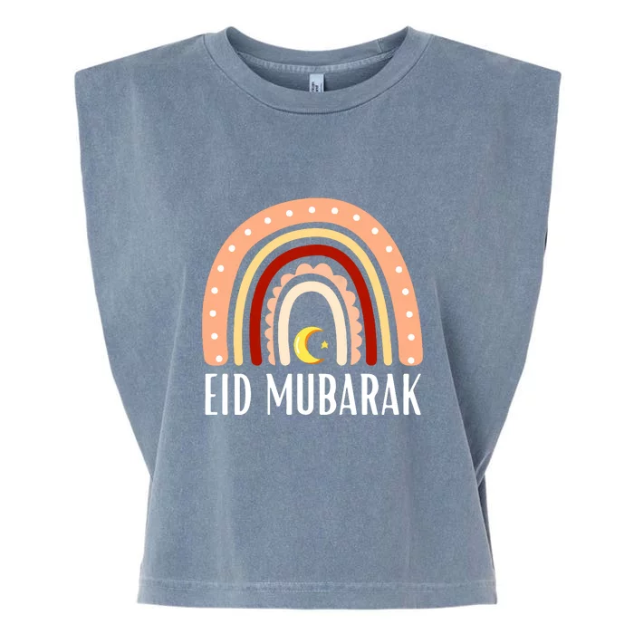 Rainbow Eid Mubarak Gift For Ramadan Mubarak Garment-Dyed Women's Muscle Tee