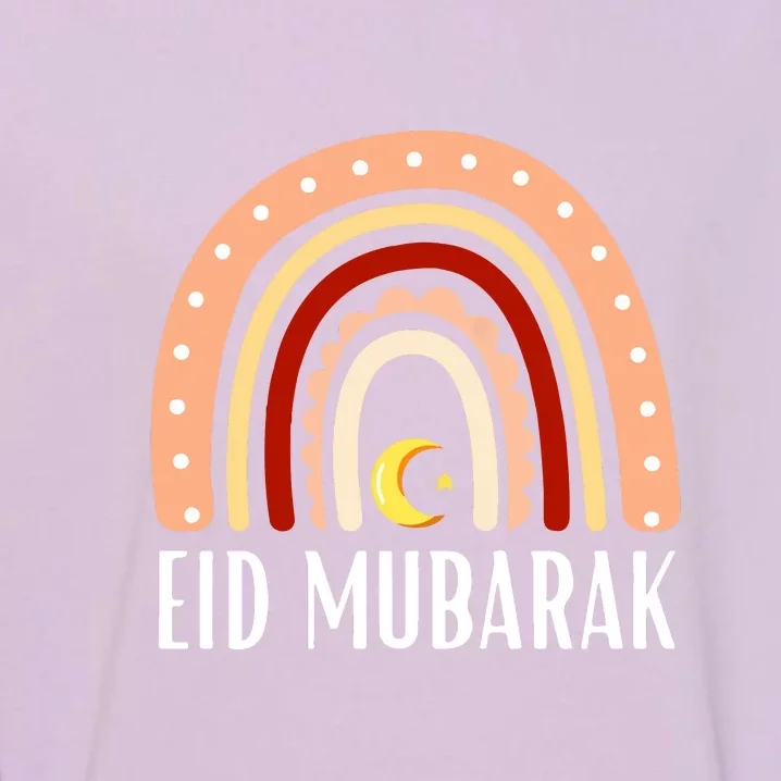 Rainbow Eid Mubarak Gift For Ramadan Mubarak Garment-Dyed Sweatshirt