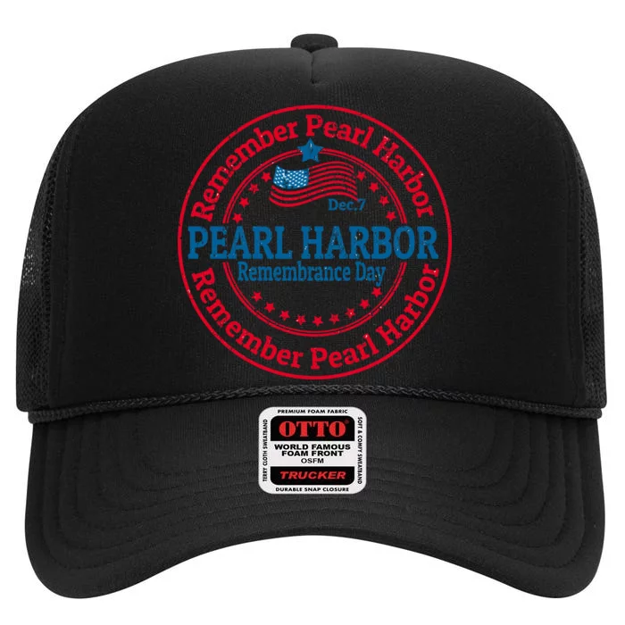 Remeber Pearl Harbor High Crown Mesh Trucker Hat