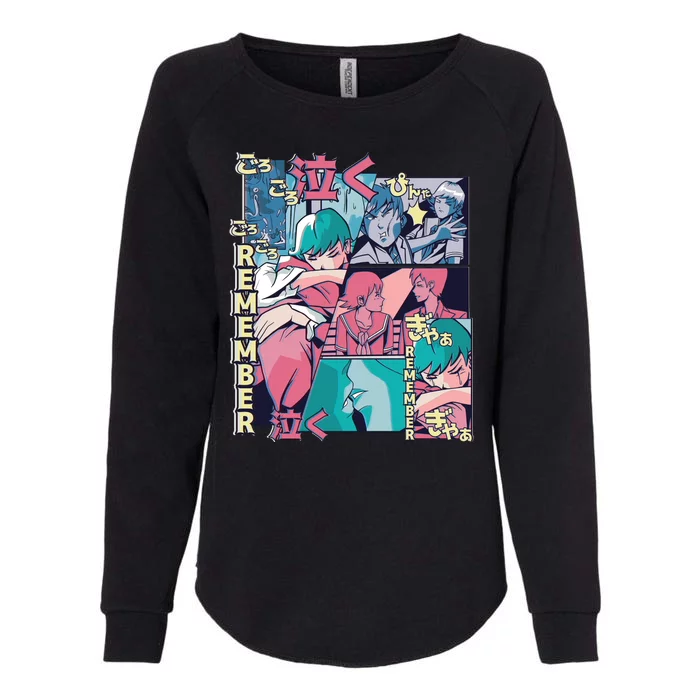 Remember Anime Womens California Wash Sweatshirt