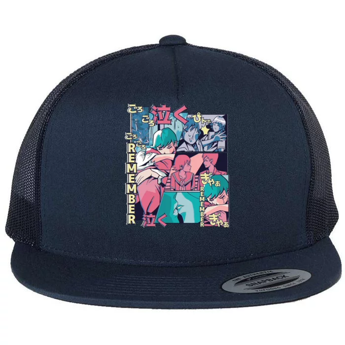 Remember Anime Flat Bill Trucker Hat