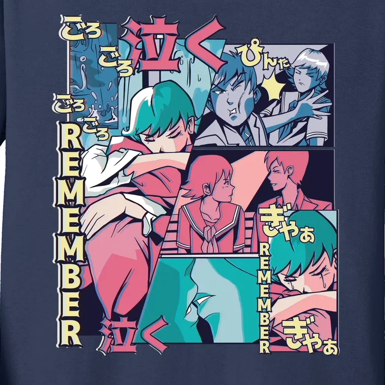 Remember Anime Kids Long Sleeve Shirt