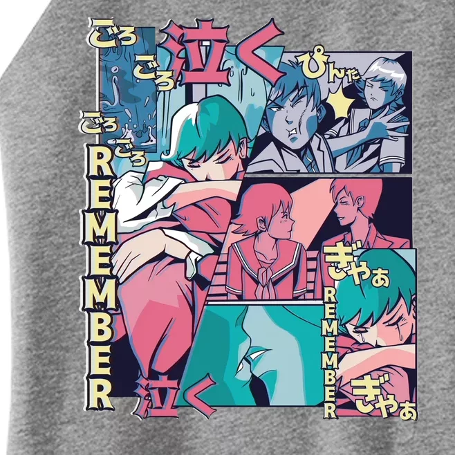 Remember Anime Women’s Perfect Tri Rocker Tank