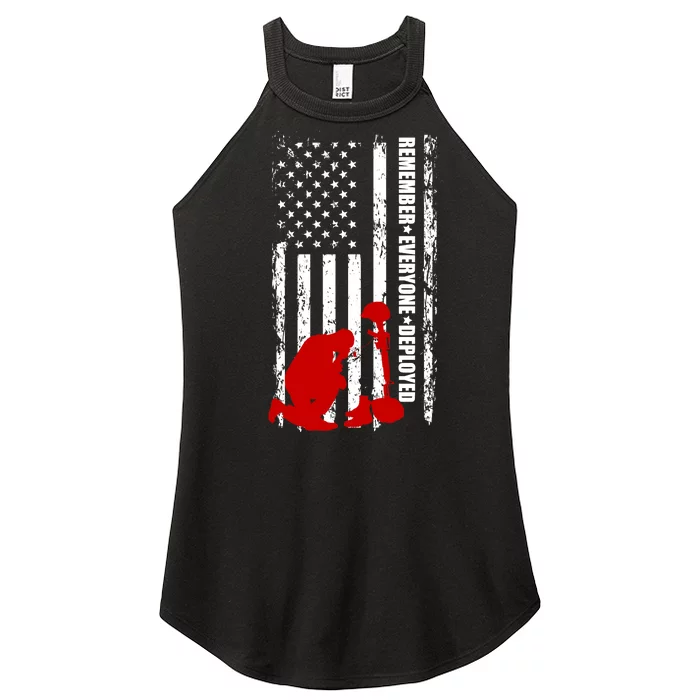 Remember Everyone Deployed Support Our Troops Women’s Perfect Tri Rocker Tank