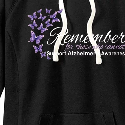 Remember For Those Who Cannot Alzheimers Awareness Women's Fleece Hoodie