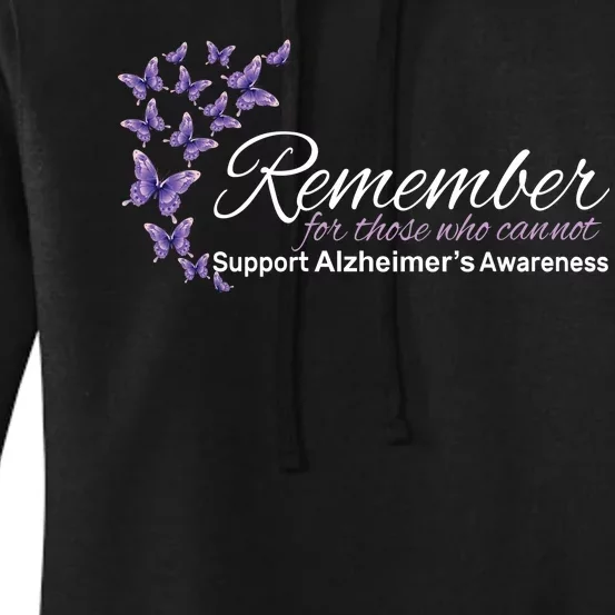 Remember For Those Who Cannot Alzheimers Awareness Women's Pullover Hoodie