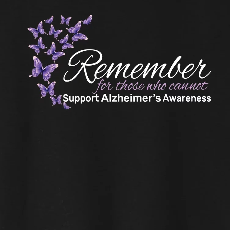 Remember For Those Who Cannot Alzheimers Awareness Women's Crop Top Tee