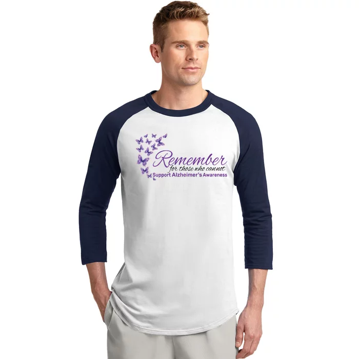 Remember For Those Who Cannot Alzheimers Awareness Baseball Sleeve Shirt