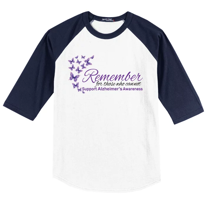 Remember For Those Who Cannot Alzheimers Awareness Baseball Sleeve Shirt