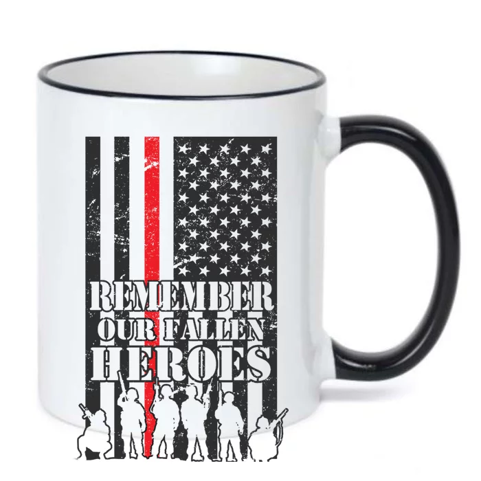 Remember Our Fallen Heroes Black Color Changing Mug