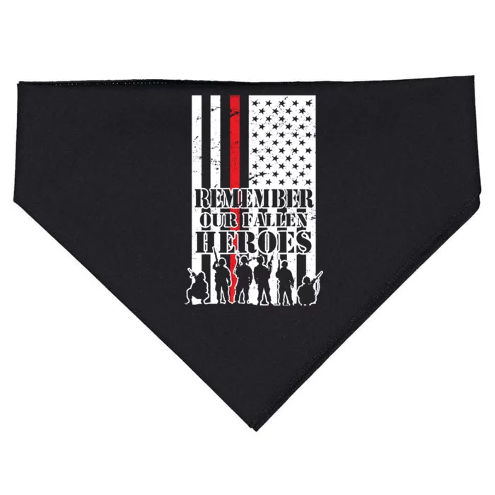 Remember Our Fallen Heroes USA-Made Doggie Bandana