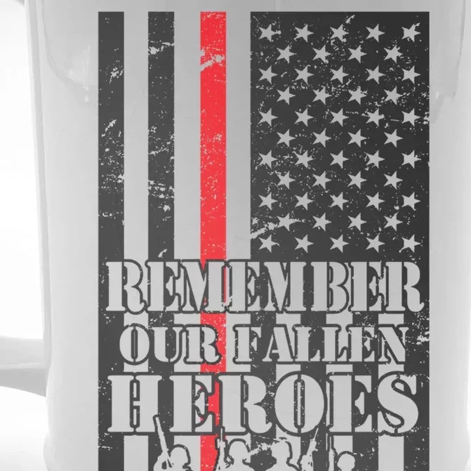 Remember Our Fallen Heroes Front & Back Beer Stein