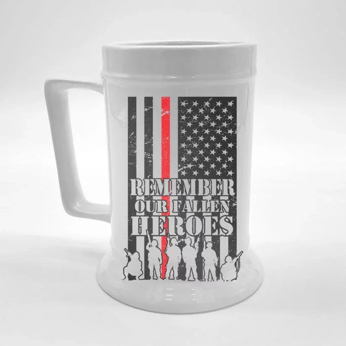 Remember Our Fallen Heroes Front & Back Beer Stein