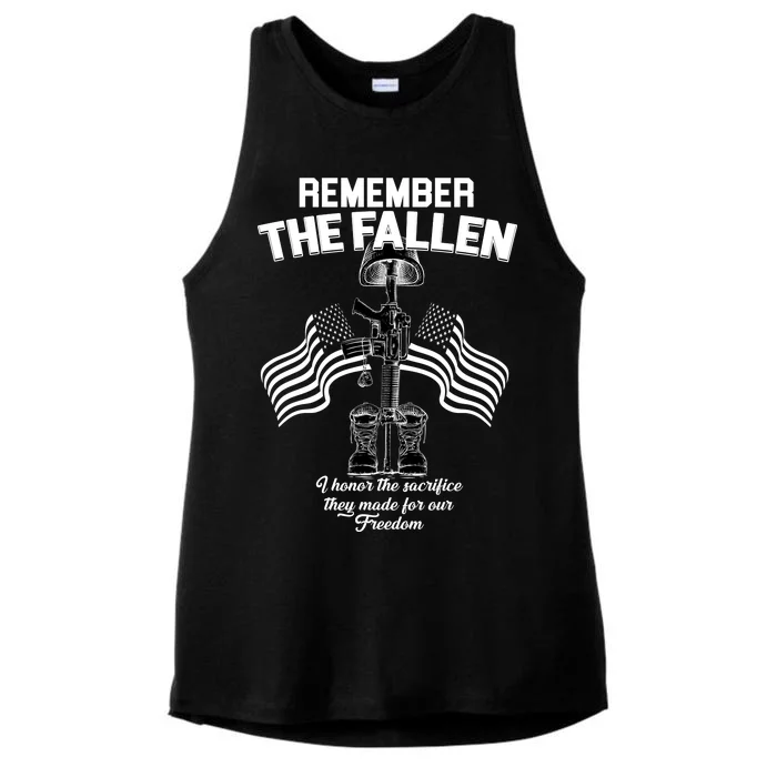 Remember The Fallen Ladies Tri-Blend Wicking Tank