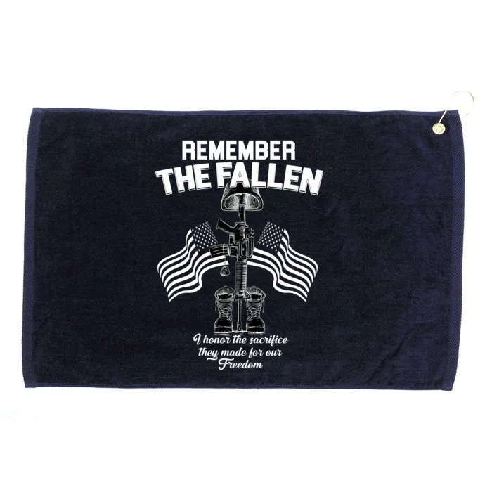 Remember The Fallen Grommeted Golf Towel