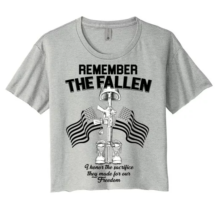 Remember The Fallen Women's Crop Top Tee