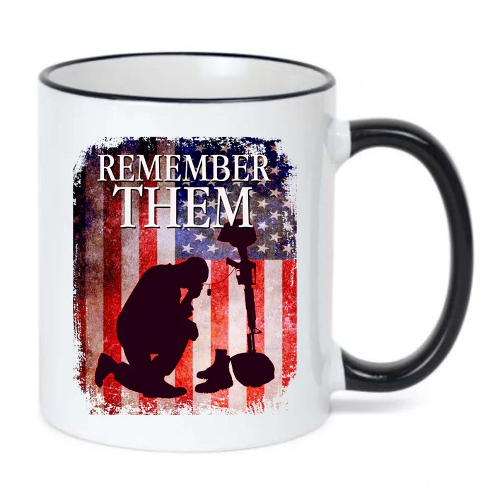 Remember Them Memorial Day Black Color Changing Mug