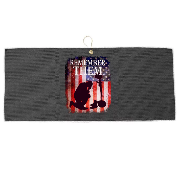 Remember Them Memorial Day Large Microfiber Waffle Golf Towel