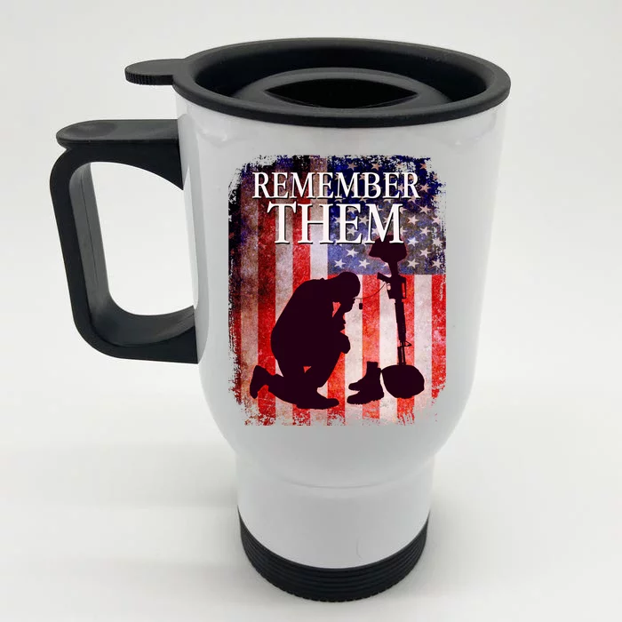 Remember Them Memorial Day Front & Back Stainless Steel Travel Mug