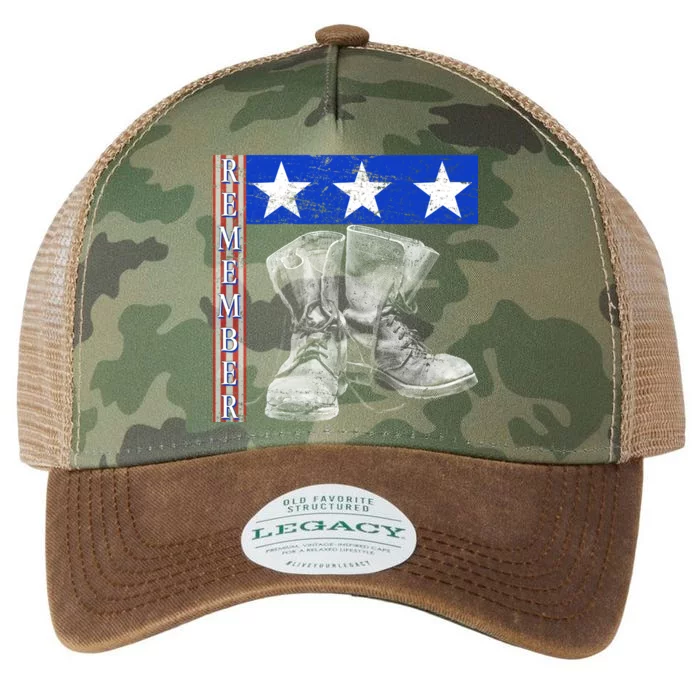 Remember Veteran Combat Boots Legacy Tie Dye Trucker Hat