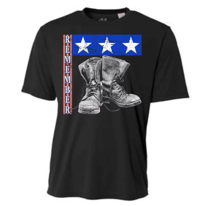 Remember Veteran Combat Boots Cooling Performance Crew T-Shirt