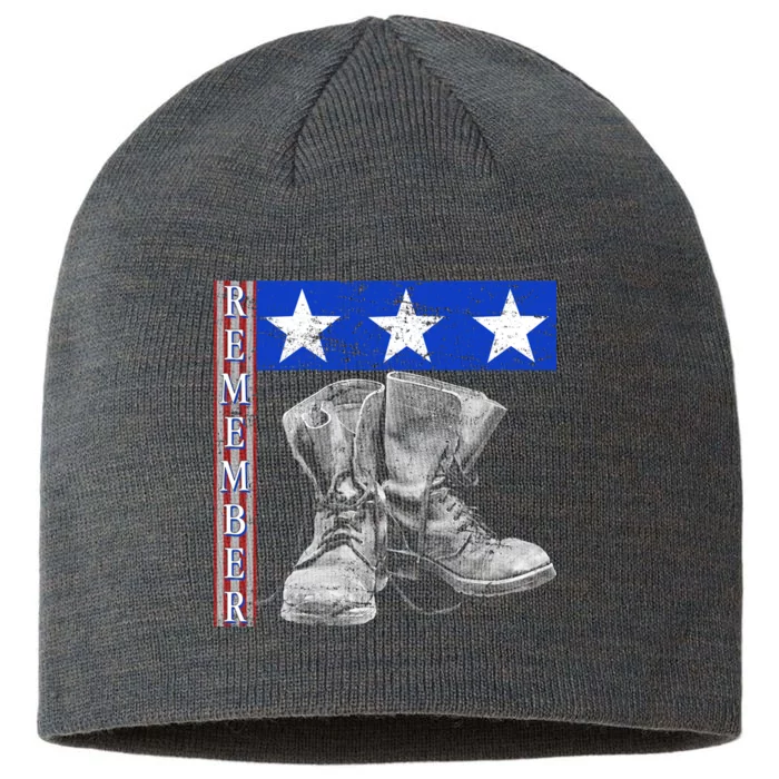 Remember Veteran Combat Boots 8 1/2in Sustainable Knit Beanie