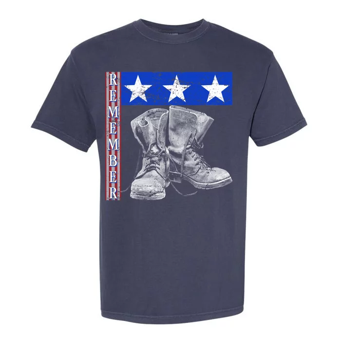 Remember Veteran Combat Boots Garment-Dyed Heavyweight T-Shirt