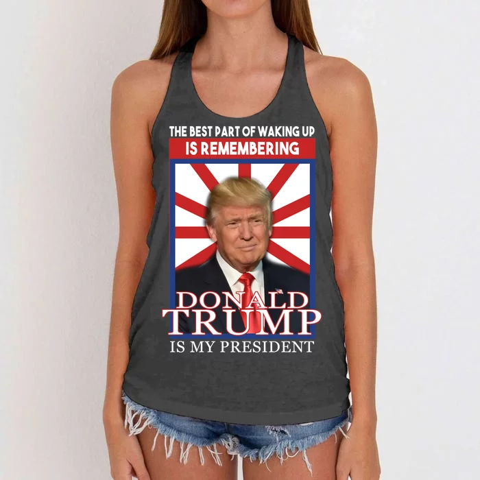 Remembering Donald Trump Is My President Women's Knotted Racerback Tank