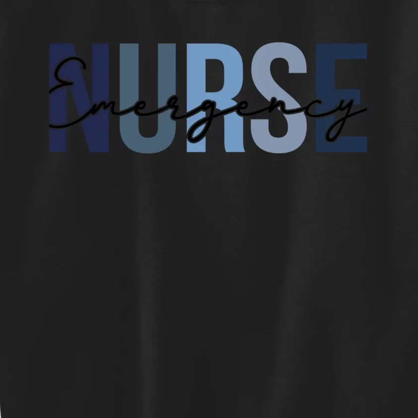 Retro Emergency Nurse Print For Nursing Student Kids Sweatshirt